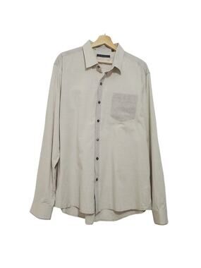 7 Diamonds | Two-Tone Cotton Button Up Long Sleeve Shirt